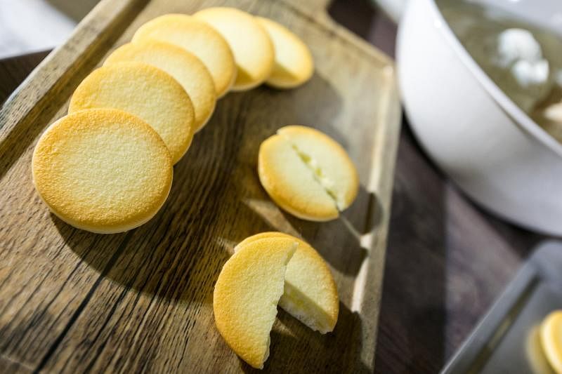 日本LeTAO的芝士夹心饼干。（徐颖荃摄影）
