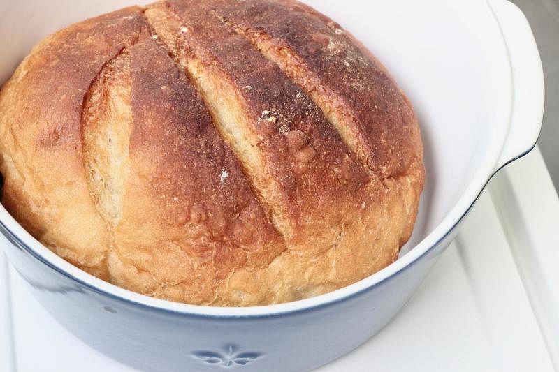 用乡村面包方式做出的苋米面包。