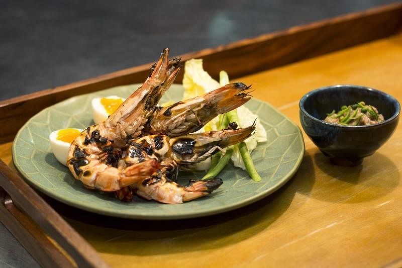 “Gapi Plah shrimp paste relish”采用一种泰南虾酱。这款虾酱制作方法和本地峇拉煎（belacan）相近，但质感和味道大不相同。（nahm Bangkok提供）