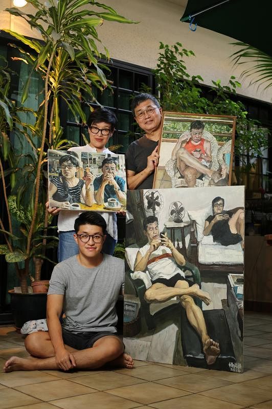 18岁就想当画家，现年25岁的杨子扬大学毕业就当全职画家，与其他想当艺术家的人比较，他从艺的过程相对平顺。从小就受父母熏陶，亦步亦趋朝艺术创作的道路前进。