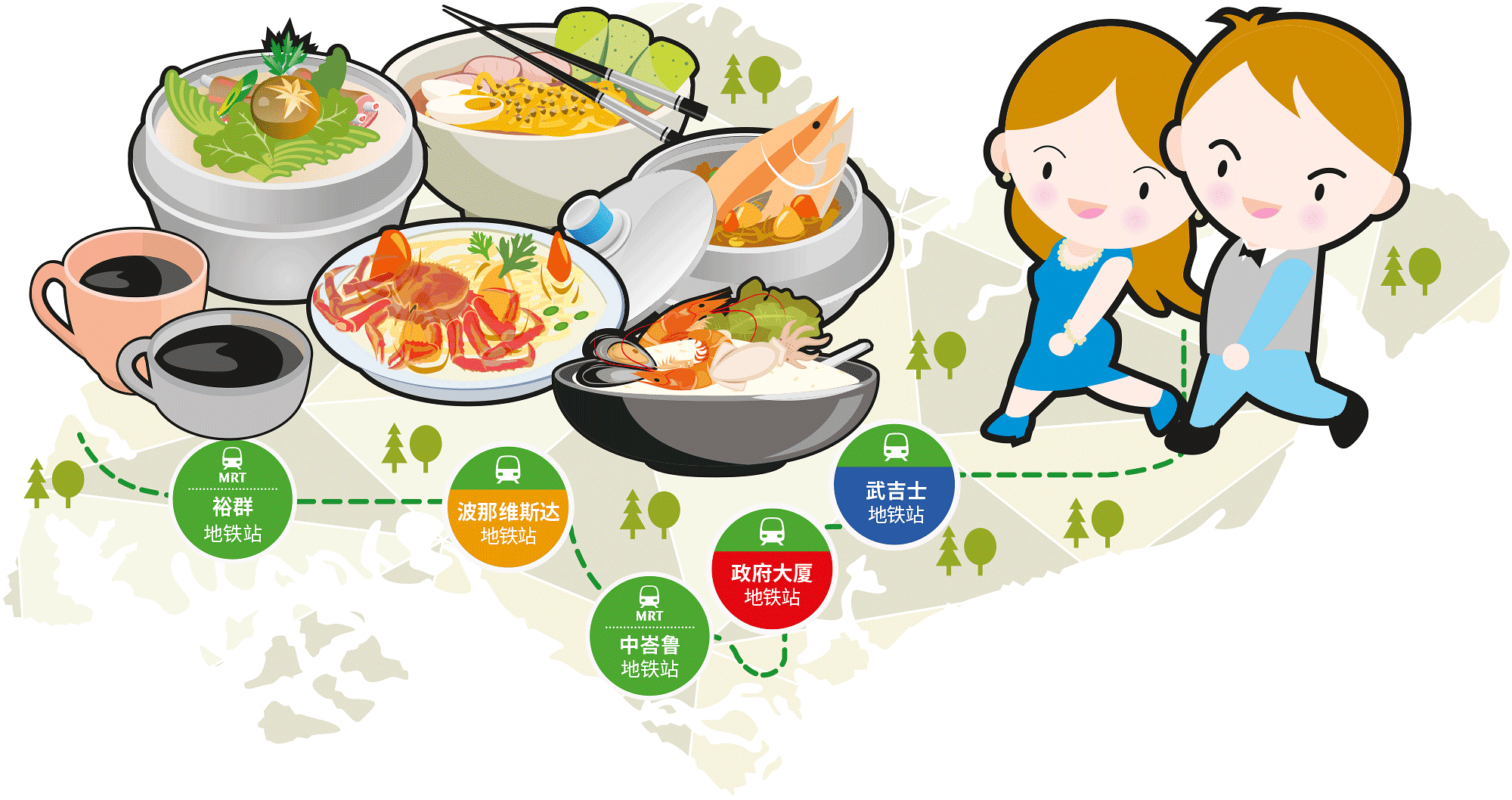 Wanbao Food Search @Joo Koon to Bugis MRT Stations