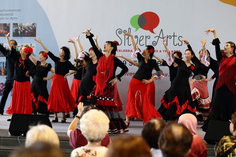 乐龄人士参与去年“艺悦乐龄”的佛明哥舞蹈演出。