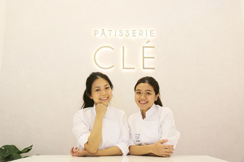 Patisserie CLE的李文沁（左）和詹丽仙认为，糕点电商潜能大。