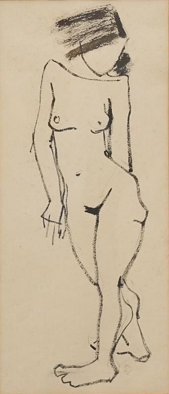 张淮胜收藏的第一件裸体作品——英国艺术家凯西·麦克纳利的小型裸体画。