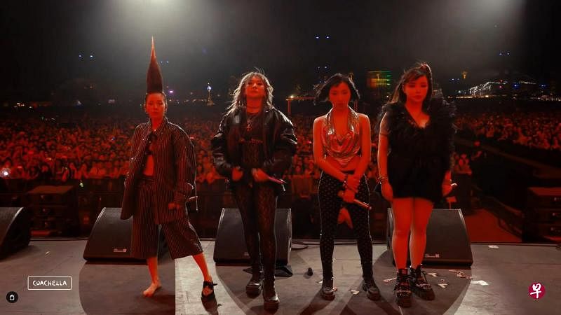 2NE1惊喜登上美国Coachella音乐节舞台，带来经典歌曲“I AM THE BEST”。（图/互联网）