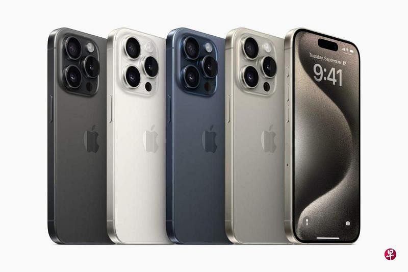 iPhone 15 Pro系列首次采用钛金属边框。（苹果提供）