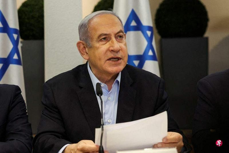 以色列总理内坦亚胡说，加沙拉法以北的地区已被清理，可以用作平民的安全区，但尚不清楚躲在临时帐篷里的人可以去哪里。（路透社）