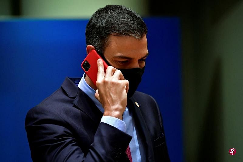 西班牙说，首相桑切斯（图）和国防部长罗伯斯的手机被使用“飞马”（Pegasus）间谍软件窃听。（路透社档案照）

